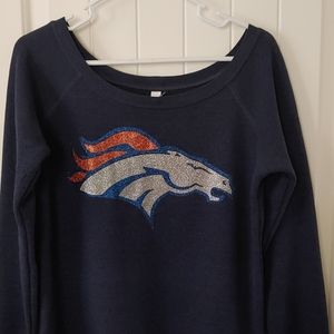 Denver Broncos off the Shoulder Sweatshirt